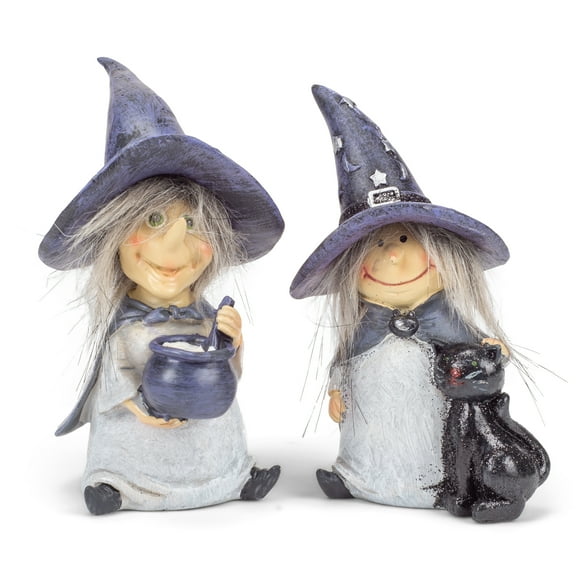 Assortment of 2 Delton 12.6 Standing Witch Stump Figurine Assortment of 2 Delton 12.6 Standing Witch Stump Figurine